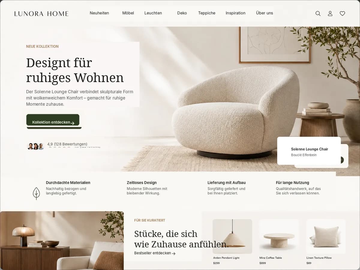 Beispiel: Lunora – Online-Shop